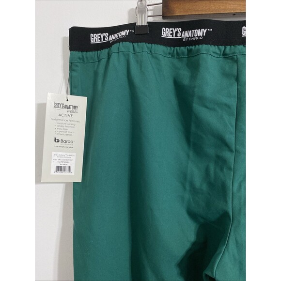 Grey's Anatomy Barco Active Scrub Pants Bottoms 3 Pocket Womens 3X Green NEW - Picture 7 of 10